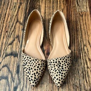 J. Crew Cow Hide Pointed Flats